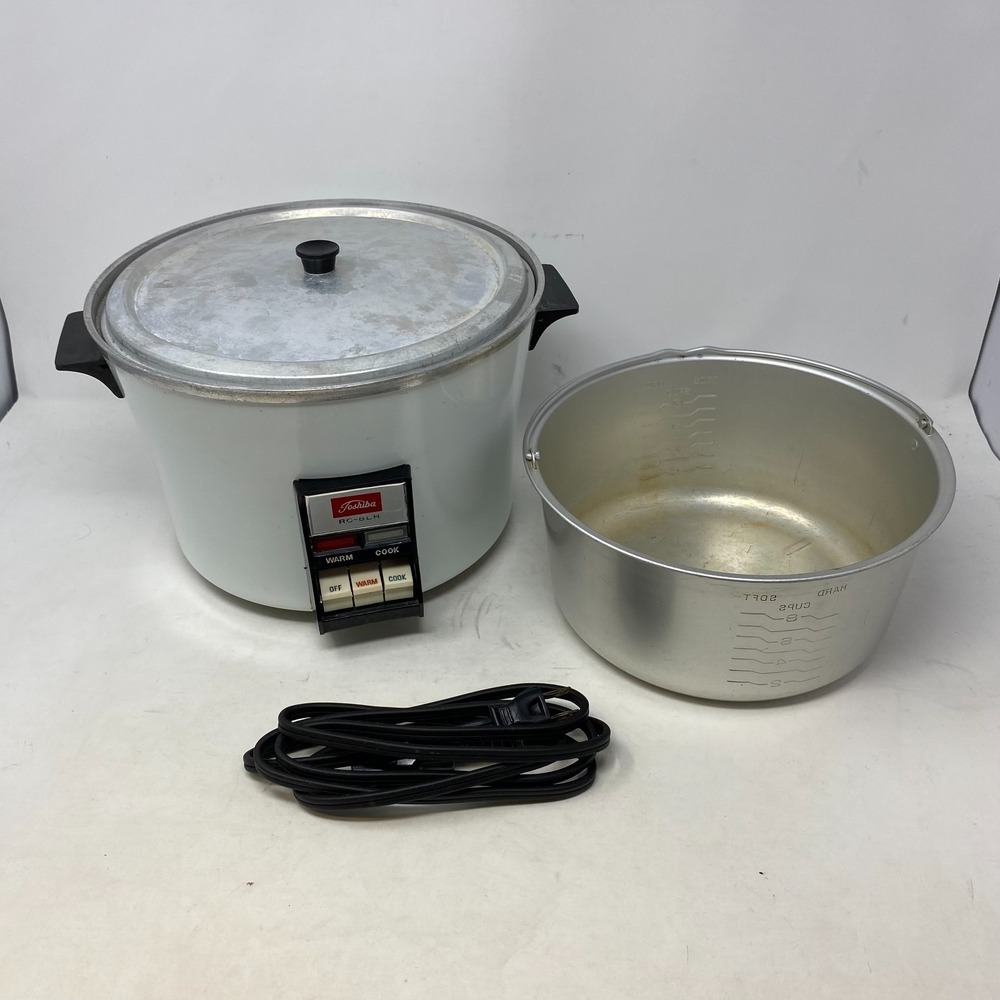 Vintage Toshiba Deluxe Automatic‎ Electric Rice Cooker Steam RC-8LH Japan EUC